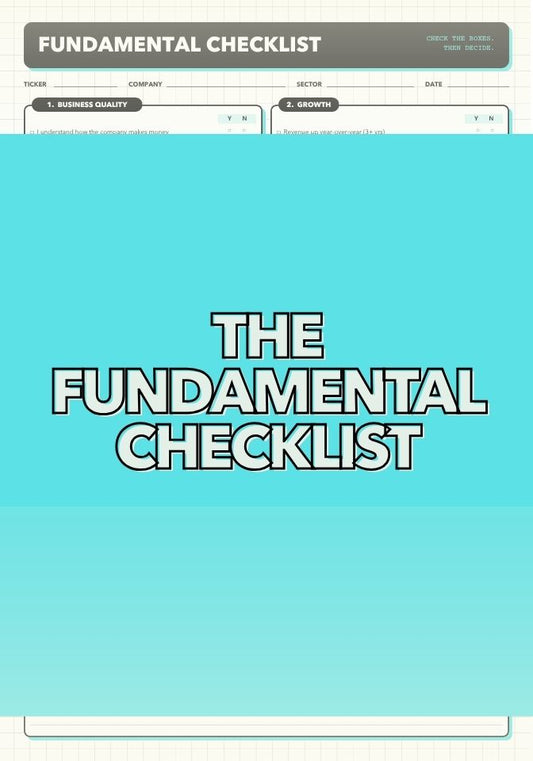 Fundamental Checklist Worksheet