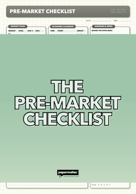 Pre-Market Checklist Downloadable